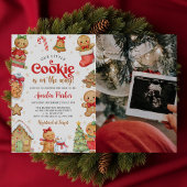 Cute Little Cookie Christmas Baby Shower Photo Einladung