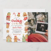 Cute Little Cookie Christmas Baby Shower Photo Einladung (Vorderseite)