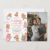 Cute Little Cookie Christmas Baby Shower Photo Einladung (Vorderseite)