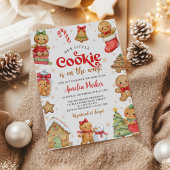 Cute Little Cookie Winter Christmas Baby Shower Einladung