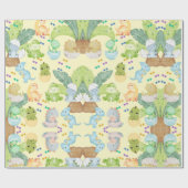 Cute Little Dino Geschenkpapier (Flach)