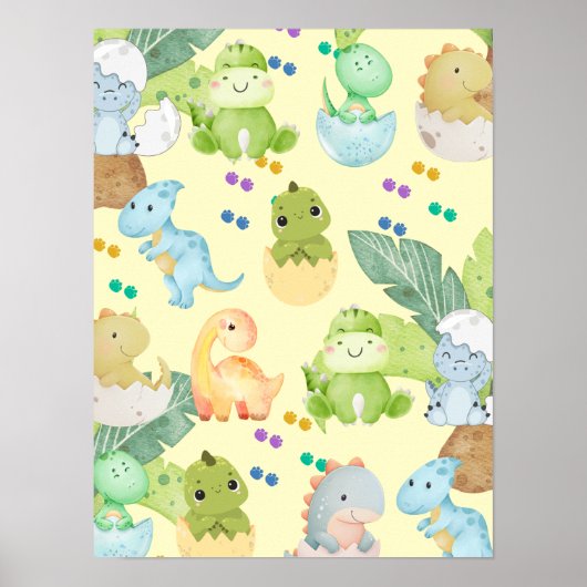 Cute Little Dino Poster (Vorne)