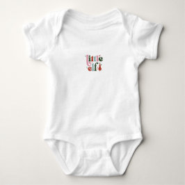 Cute Little Elf Christmas Quote Baby Strampler