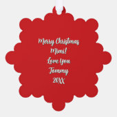 Cute Little Elves - Personalized Christmas Ornament Karte (Rückseite)