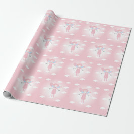 Cute little fairy in pink geschenkpapier