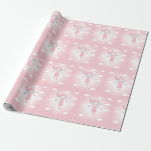 Cute little fairy in pink geschenkpapier