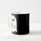 Cute Little Ghost Red Wine Gl Halloween  Kaffeetasse (Vorderseite Links)