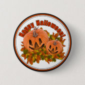 Cute Little Halloween Jack-o-Lanterns Button (Vorderseite)