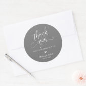 Cute Little Heart Modern Wedding Thank You Gifts Runder Aufkleber (Umschlag)