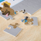 Cute Little Kid Cartoon Policeman with First Name Puzzle (Seite)