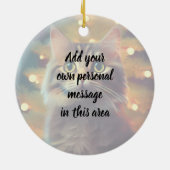 Cute Little Kitten Playing With Christmas Bulb Keramik Ornament (Hinten)