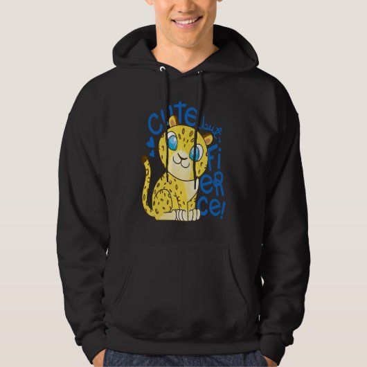 Cute Little Leopard Kids   Cute But Fierce Cat Hoodie (Vorderseite)