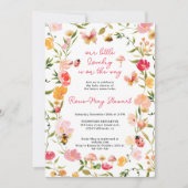 Cute Little Lovebug Spring Garden Baby Shower Einladung (Vorderseite)