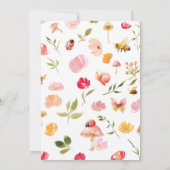 Cute Little Lovebug Spring Garden Baby Shower Einladung (Rückseite)