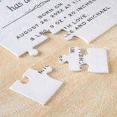 Cute Little Man | Boy Photo Birth Announcement Puzzle (Seite)