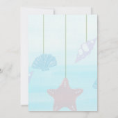 Cute Little Mermaid Under the Sea Girl Baby Shower Einladung (Rückseite)