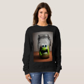 cute little monster in a jar Halloween horror funn Sweatshirt (Vorne ganz)