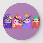 Cute Little Monsters  Große Wanduhr (Vorderseite)