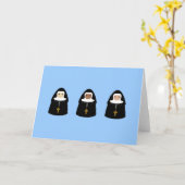 Cute Little Nuns Karte (Gelbe Blume)