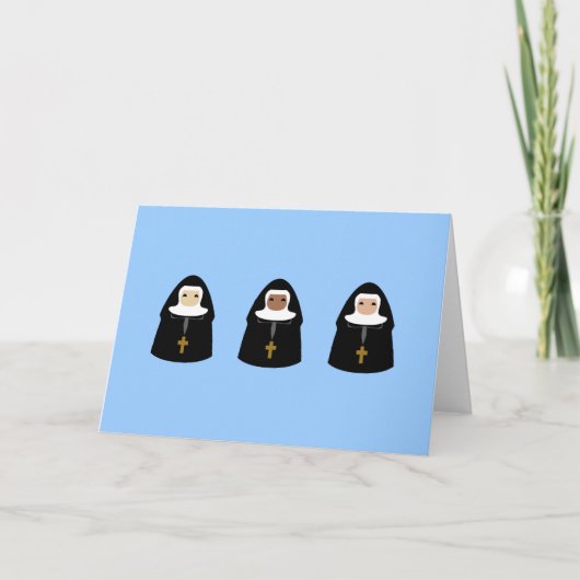 Cute Little Nuns Karte (Vorderseite)
