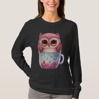 Cute Little Owl Valetines Animal Love 19 T-Shirt