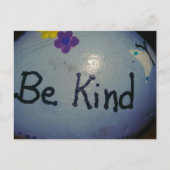 Cute Little Painted Rock Be Kind Postkarte (Vorderseite)