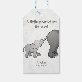 Cute Little Peanut On its Way Baby Shower Geschenkanhänger