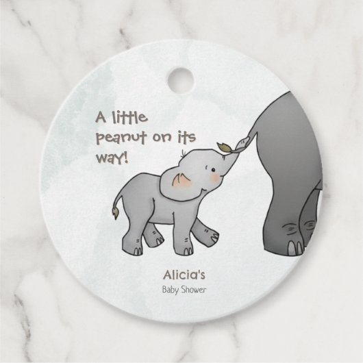 Cute Little Peanut On its Way Baby Shower Geschenkanhänger (Vorderseite)