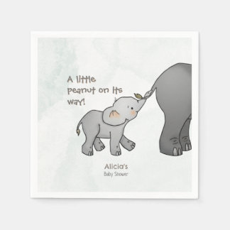 Cute Little Peanut On its Way Baby Shower Serviette