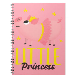Cute little Pig Princess Piglet | Box Wallet Color Notizblock