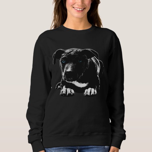Cute Little Pitbull Puppy Dog Sweatshirt (Vorderseite)