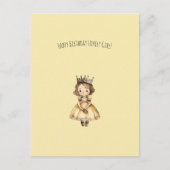 Cute Little Princess Girl Happy Birthday Card Postkarte (Vorderseite)