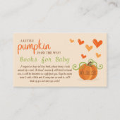 Cute Little Pumpkin Baby Shower Book Request Begleitkarte (Vorderseite)