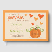 Cute Little Pumpkin Baby Shower Gästebuch (Vorderseite)