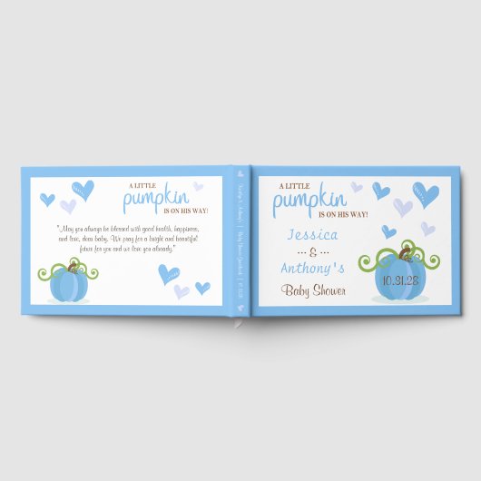 Cute Little Pumpkin Baby Shower Gästebuch (Voll)