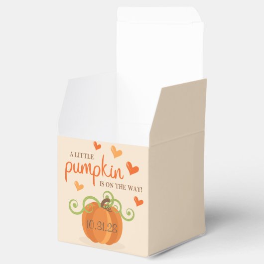 Cute Little Pumpkin Baby Shower Geschenkschachtel (Geöffnet)
