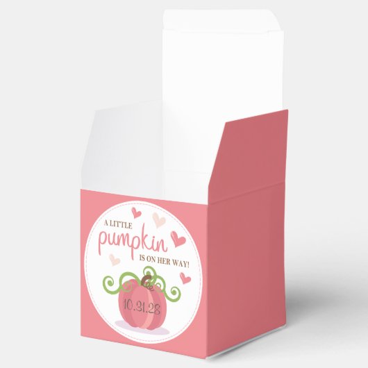 Cute Little Pumpkin Baby Shower Geschenkschachtel (Geöffnet)