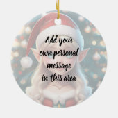 Cute Little Santa Claus's Christmas Elf Keramik Ornament (Hinten)