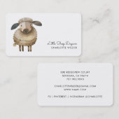 Cute Little Sheep Daycare Business Card Visitenkarte (Vorne/Hinten)
