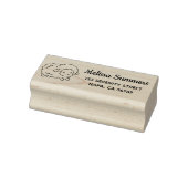 Cute Little Sheep Ewe Return Address Gummistempel (Stempel)