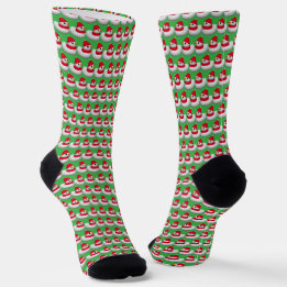 Cute Little Snowduck | Cozy Christmas Red & Green Socken
