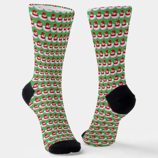 Cute Little Snowduck | Cozy Christmas Red & Green Socken (Gewinkelt)