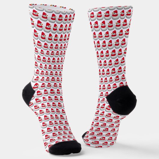 Cute Little Snowduck | Snowman Duck Pattern | Red Socken (Gewinkelt)