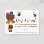 Cute Little Sprout Baby Shower Diaper Raffle Begleitkarte (Vorderseite)