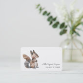 Cute Little Squirrel Daycare Business Card Visitenkarte (Stehend Vorderseite)
