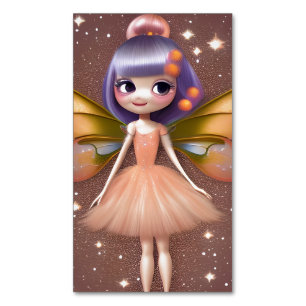 Cute Little Stunning Rendition Glitter Textur Seid Magnetische Visitenkarte