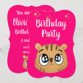 cute little tiger einladung (Vorne/Hinten)