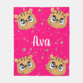 Cute little tiger gold start fleecedecke (Vorderseite)