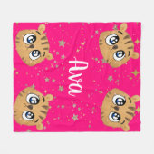 Cute little tiger gold start fleecedecke (Vorderseite (Horizontal))