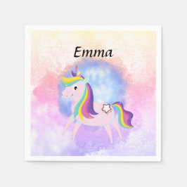 Cute little unicorn serviette